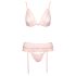 Kissable - kanten lingerie set (roze) - L/XL