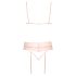 Kissable - kanten lingerie set (roze) - L/XL
