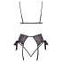 Kissable - zwarte bh set met roze-paars borduursel - L/XL