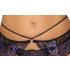 Cottelli - 3-delige kanten lingerie set (zwart-violet) - L