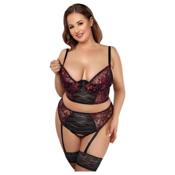 Cottelli Plus Size - bh-set (rood)
