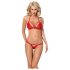 Obsessive 838-SET-3 - rode kanten bh-set met bandjes