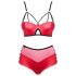 Obsessive Leatheria - leren look bh-set (rood) - S/M