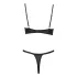 Cottelli Party - bh set met vetersluiting - zwart