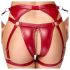 Cottelli Bondage - Glanzend BH-set & polsboeien (rood)