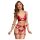 Cottelli Bondage - Glanzend BH-set & polsboeien (rood) - L