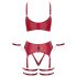 Cottelli Bondage - Kruisband BH-set (rood) - M