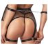 Cottelli Bondage - Transparant Netset met Kettingen (Zwart) - M