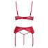 Cottelli - kanten kerst bh-set (rood)