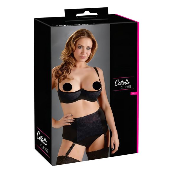 Cottelli - plus size bh zonder cups - zwart