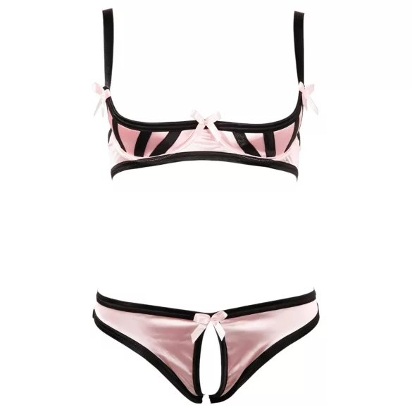 Cottelli - Bh set - Gestreept - Zwart - 80B/M