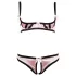 Cottelli - Bh set - Gestreept - Zwart - 80B/M