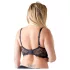 Cottelli Plus Size - bh met bandjes en ringen - zwart - 95F