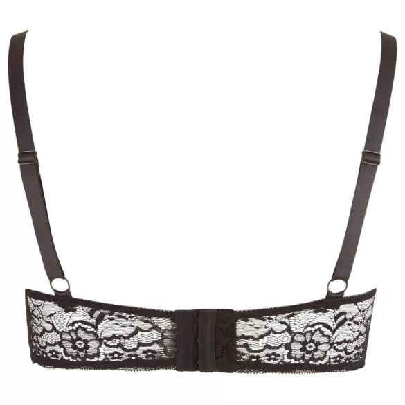 Cottelli Plus Size - bh met bandjes en ringen - zwart - 95F