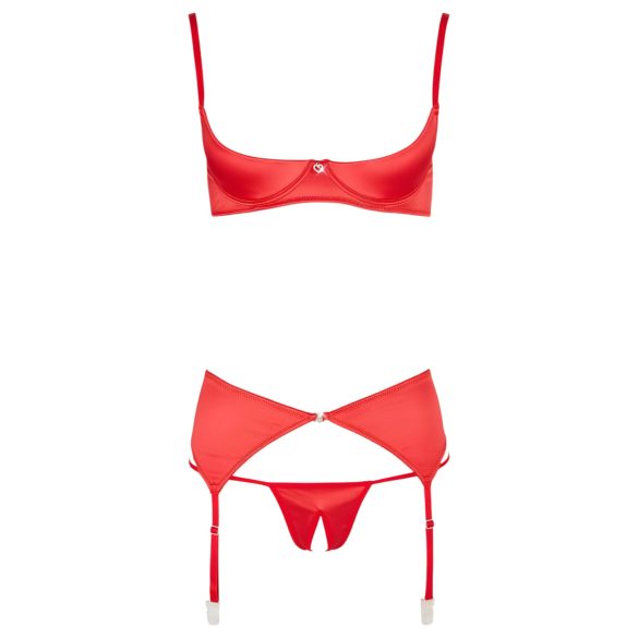 Cottelli - open bh set met hartjes - rood