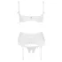 Cottelli - bh set met veters en kant - wit - 80B/M