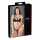 Cottelli - open bh met bandjes en ringen - string - zwart