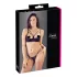 Cottelli - open bh met bandjes en ringen - string - zwart