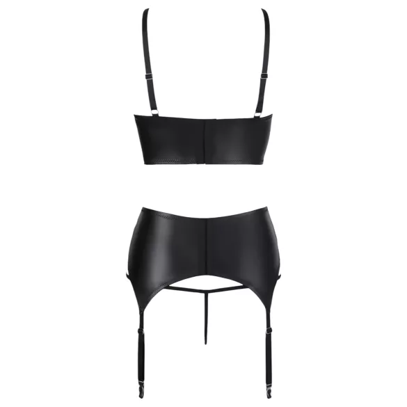 Abierta Fina - lingerie set - kant met bandjes - zwart