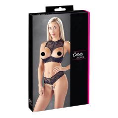 Cottelli - open bh set (zwart)