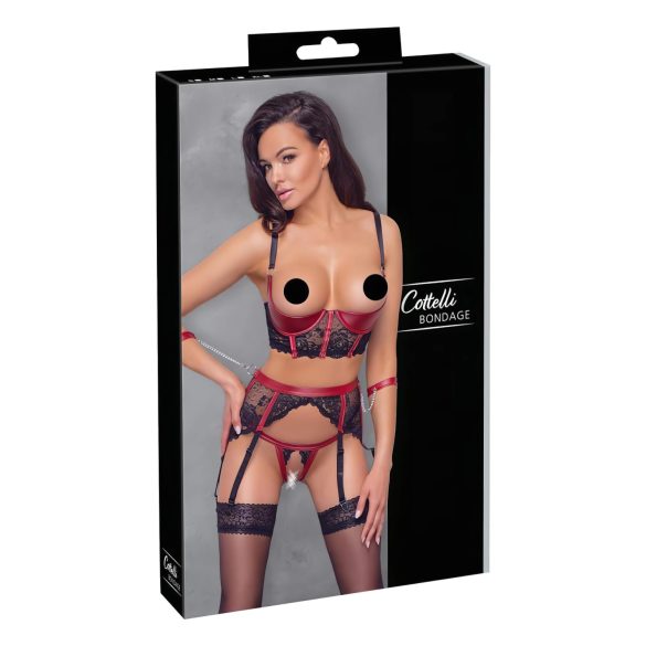 Cottelli Bondage - Mat, kanten push-up set (rood)