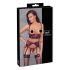 Cottelli Bondage - Bh set met kant - rood - mat - L