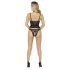 Abierta Fina - open string en korset - zwart - lingerie set - M
