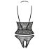 Abierta Fina - open string en korset - zwart - lingerie set - M