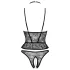 Abierta Fina - open string en korset - zwart - lingerie set - L