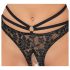 / Abierta Fina - open bh en string (zwart-goud)