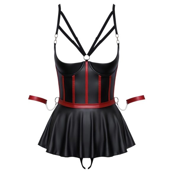 Cottelli Bondage - glanzende set met polsboeien (zwart)