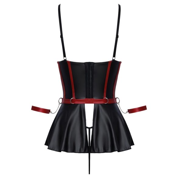 Cottelli Bondage - glanzende set met polsboeien (zwart)