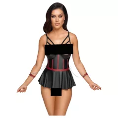   Cottelli Bondage - glanzende set met armboeien (zwart) - 85B/L