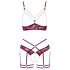 Abierta Fina - open bh set - met ketting - rood