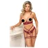 Abierta Fina - open bh set - met ketting - rood - L
