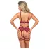 Abierta Fina - open bh set - met ketting - rood - L
