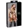 Cottelli Bondage - bodyharnas bikini - glanzend - zwart - XL