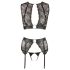 Cottelli Bondage - Kanten 4-delige lingerie set - M