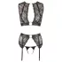 Cottelli Bondage - kanten lingerieset + boeien (4-delig) - M