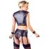 Cottelli Bondage - Lingerieset met kettingen (zwart) - XL
