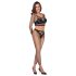Cottelli - lingerieset met lange mouwen - netstof zwart - S-L