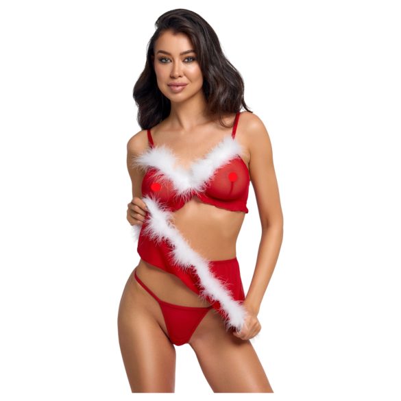 Cottelli - kerstlingerie set (rood)