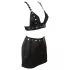 Cottelli - kunstleren top en minirok set (zwart) - M