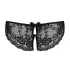 Cottelli - open damesstring met kant en strikje - zwart - M