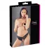 Cottelli - open damesstring met kant en strikje - zwart - XL