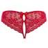 Cottelli - open dames string met strikje - rood - L