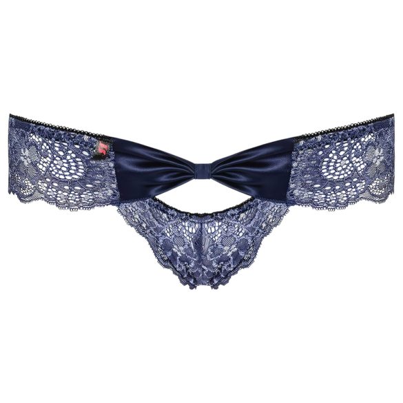 Obsessive Auroria - dames string - strikje geborduurd - blauw
