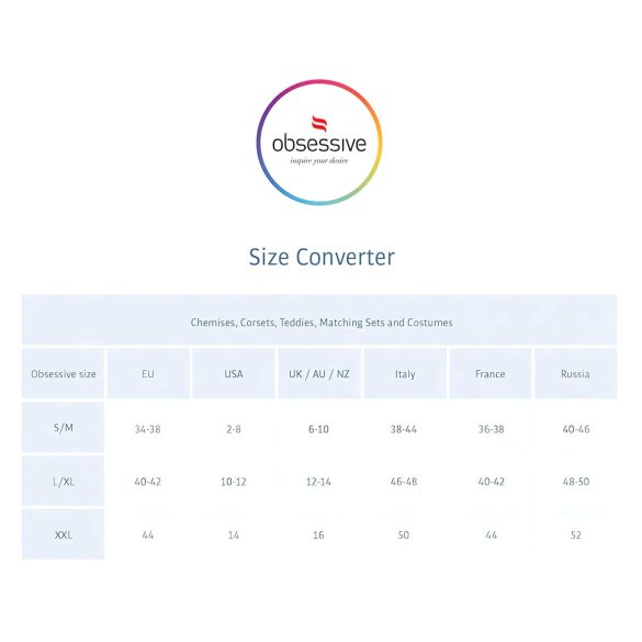 Obsessive Auroria - dames string - strikje geborduurd - blauw