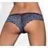 / Obsessive Auroria - geborduurde damesstring met strik (blauw) - L/XL