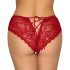 Cottelli - open kanten slipje (rood) - XL